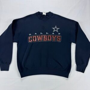 VTG Dallas Cowboys Crewneck Sweatshirt Navy NFL 1997 Logo Fan Apparel Mens XL